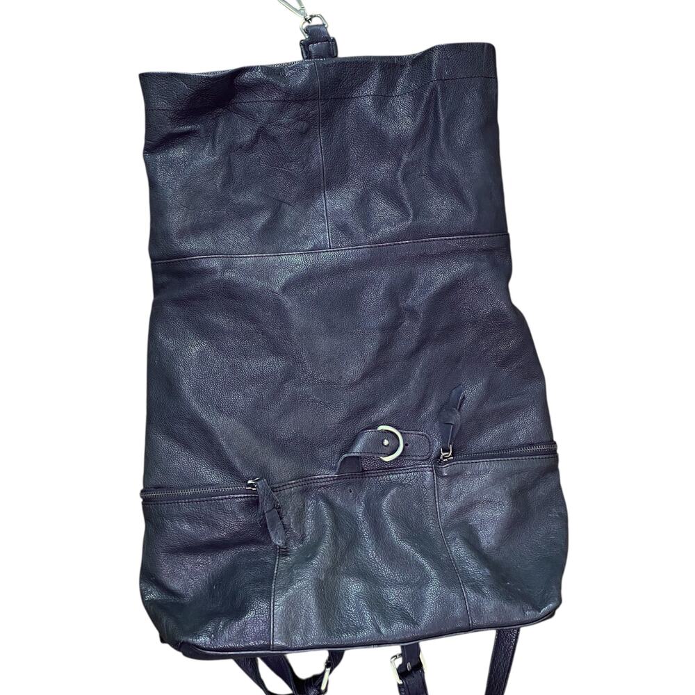Free People Black Leather Roll-Top Backpack - Picture 10 of 16